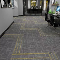 25*100 Rechteckiger Moderner PP-Teppich mit Bitumen-Rücken, PET-freundlich, Schallabsorbierend, Schlingenflor, Linienmuster für Gewerbliche Büros