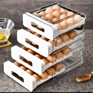 Stackable Nhà Bếp Tủ Lạnh Trứng Tổ Chức Trứng Hộp Lưu Trữ Nhựa Trứng Container Với Ngăn Kéo <span class=keywords><strong>Crisper</strong></span> - Product Image 1