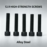 Vis à tête cylindrique à six pans creux DIN912 de grade 12.9, haute résistance, noircie, M2.5 M3 M4 M5 M6 M8 M10 M12 M14 M16