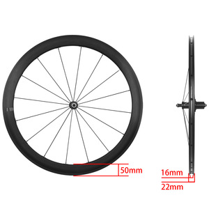 Jeu de roues de vélo de route en alliage d'aluminium RUJIXU 700C, profondeur 30/40/50 mm, frein V, clincher, roues de course légères, 20/24H rayons - Product Image 6