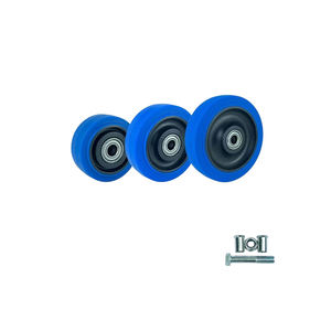 Ruedas giratorias de 3 ''4 "5" 6 "Ruedas giratorias de goma elástica azul Ruedas giratorias industriales - Product Image 5
