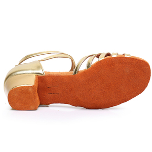 Zapatos <span class=keywords><strong>de</strong></span> <span class=keywords><strong>baile</strong></span> <span class=keywords><strong>de</strong></span> <span class=keywords><strong>Salsa</strong></span> Latino para niños, calzado <span class=keywords><strong>de</strong></span> tacón cubano <span class=keywords><strong>de</strong></span> PU dorado - Product Image 5