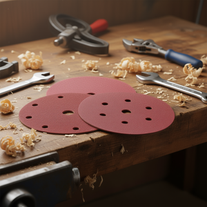 Disco de Lijado con Velcro Ttake de 150 mm, 8+1 Agujeros, Grano 40, Abrasivo de Corindón para Madera y Metal - Product Image 3