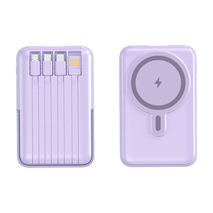 <span class=keywords><strong>Cargador</strong></span> Inalámbrico Portátil de 15W con 4 Cables Integrados y Soporte, Batería Externa Multifuncional de 10000mAh con Carga Rápida PD de 22.5W - Product Image 4