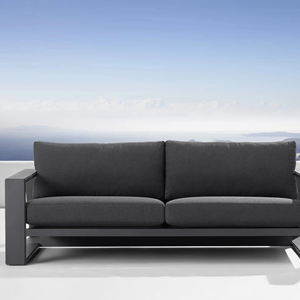 Conjunto de Muebles de Jardín de Diseño Minimalista, Sofá de Dos Plazas para Patio Exterior de Alta Calidad y Lujo Contemporáneo, Sillas y Mesa de Aluminio - Product Image 1