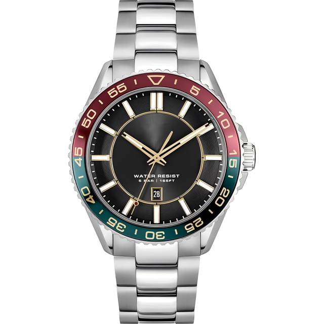 Luxury Mechanical Movement Stainless Steel Watch 20mm Band Width with Pointer Dial Display High Quality