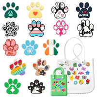 SHINQEAR Nouveau design Populaire Breloque patte de chien pour chaussures, Ornements de sandales en caoutchouc au style charmant, Boucles décoratives pour sabots de chien tendance