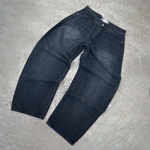 <span class=keywords><strong>Jeans</strong></span> da <span class=keywords><strong>Uomo</strong></span> Personalizzati con Lavaggio Vintage Nero Blu, Gamba Larga e Dritta, Stile <span class=keywords><strong>Baggy</strong></span>, <span class=keywords><strong>Jeans</strong></span> Guapi per <span class=keywords><strong>Uomo</strong></span> - Product Image 1