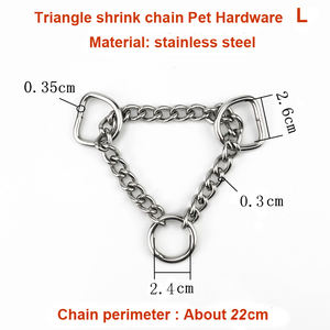 Demi chaîne en métal Martingale starter colliers de chien accessoires 304 acier inoxydable matériel pour animaux de compagnie chaîne de Contraction triangulaire - Product Image 5