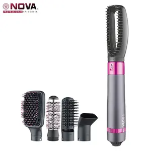 NOVA 5in1 Salon Blow Dryer 2000w Professional High Power Hot Air Hair Dryer PopularCurly Straightener Comb AC MOTOR hair dryer
