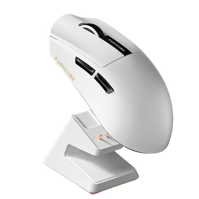 FURYCUBE G9 Six-Button Ergonomic Lightweight PAW3311 Gaming Tri-Mode Wireless for Mouse with Charging Dock