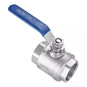 SS304 SS316 Industrial Stainless Steel Hydraulic Ball Valve 2PC DN15 Manual Ball Valve