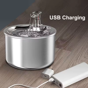 Vente flash Distributeur automatique d'eau pour animaux de compagnie 2l Pompe ultra-silencieuse Acier inoxydable Fontaine à eau automatique pour chat - Product Image 5