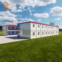 Conteneur de bureau préfabriqué à 2 étages facile à assembler Maison conteneur modulaire à cadre en acier pour salle de classe