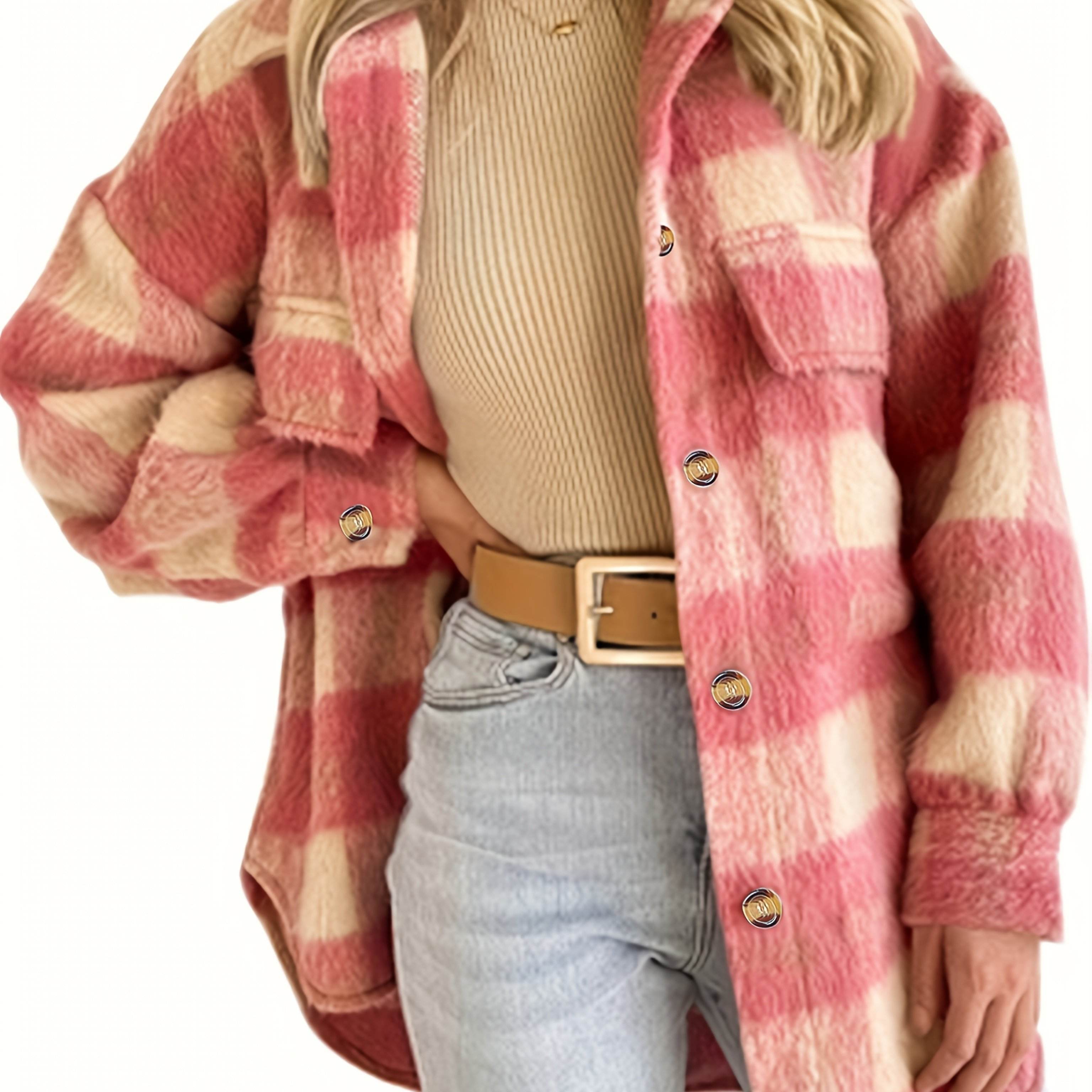 ลายสก็อตสีชมพูและเทา