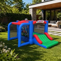 Château gonflable de football 2026 840D robuste pour intérieur et extérieur avec cible amovible, certifié CPC