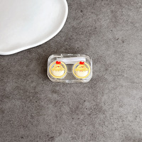 Nouveau cosmétique mignon yeux lentilles de Contact étui ours lapin anneau en caoutchouc ensembles d'outils avec pince à épiler stockage trempage boîte cadeau promotionnel