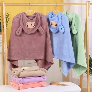 Toalla de baño para adultos con capucha, estampada, de spandex/algodón orgánico, terciopelo coral, absorbente, albornoz deportivo, toalla de playa cuadrada a prueba de niños - Product Image 3