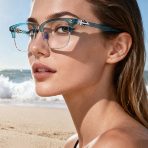 8301 Monturas Ópticas Universales para Diseñar la Forma <span class=keywords><strong>del</strong></span> Rostro, Titanio Sólido Ultraligero, Acetato Resistente a la Corrosión, <span class=keywords><strong>Gafas</strong></span> Anti-Reflejos - Product Image 1