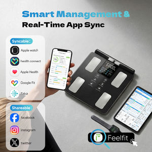 เครื่องชั่งน้ำหนักดิจิตอลอัจฉริยะ รองรับ SDK พร้อมเทคโนโลยีวัดไขมันในร่าง<span class=keywords><strong>กาย</strong></span>แบบ BIA ที่แม่นยำ  เครื่องชั่งน้ำหนักแบบสองความถี่สำหรับใ<span class=keywords><strong>ช</strong></span>้ในครัวเรือน - Product Image 6