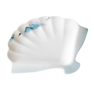 Plato de Cena en Forma de Abanico para Restaurante y Hotel Comercial Americano Xiangyuan, Plato Creativo para Platos Fríos de Imitación de Porcelana, Melamina - Product Image 5