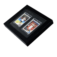 2 Bingkai Display untuk Penyangga Magnetik Satu Sentuhan Koleksi Kartu TCG