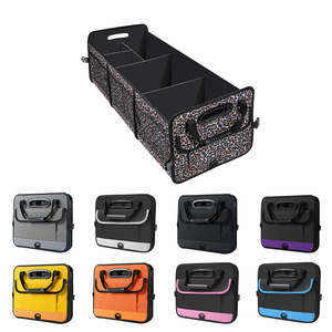 Boîte de rangement de <span class=keywords><strong>camping</strong></span> toutes saisons avec <span class=keywords><strong>table</strong></span> <span class=keywords><strong>pliante</strong></span> et poignées, organisateur de coffre de voiture pliable avec logo personnalisé - Product Image 1