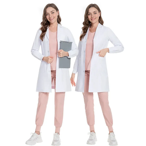 Divisa Medica Bianca per Donne, Set Uniforme Ospedaliera, Completo Infermiera, Abbigliamento Medico - Product Image 3