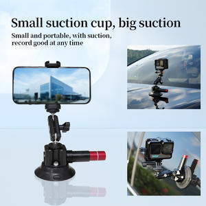 Support de voiture YUANYUJINGMI à ventouse puissante de 3 pouces, base en alliage d'aluminium, double vis 1/4\" 3/8\", déverrouillage rapide, caméra d'action - Product Image 3