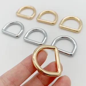 Custom color and size bags fitting hardware accessories metal d-rings high quality handbag loop ring d buckle for backpack