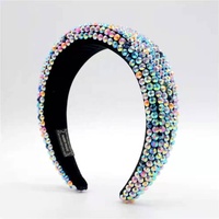 Serre-tête de luxe en diamant pour femme, bandeau de mode scintillant avec strass en cristal, vente en gros