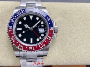 Montre mécanique étanche de super qualité, 41 mm, acier 904L, mouvement VS factory V3 DD3285, montre Pepsi GMT rouge bleu - Product Image 1