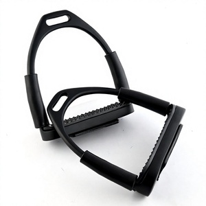 Étriers de sécurité articulés en acier inoxydable pour chevaux, avec poignée diamant, équipement d'équitation - Product Image 1