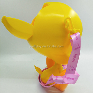 Di alta qualità OEM di plastica del fumetto a forma di anatra giocattoli di protezione ambientale secchio di popcorn