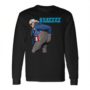 T-Shirt a Maniche Lunghe Gyat Washington Unisex con Stampa Digitale, Taglia Adulto, Promozionale - Product Image 2