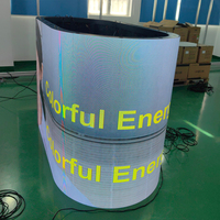 Affichage incurvé par colonne flexible d'affichage à LED coloré de l'énergie HD P1.2 pour annoncer le module mou d'écran de LED