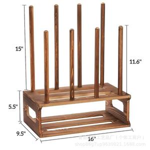 Wooden standing boot <b>storage</b> <b>rack</b>, floor-standing, entryway, tall boot and <b>shoe</b> <b>rack</b>, solid wood rain boot hanging <b>rack</b>. - Product Image 4