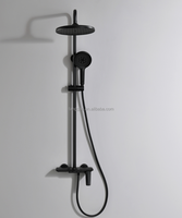 Robinet de douche thermostatique à 3 poignées en laiton massif avec valve en céramique, commande facile, touches piano, finition polie, multifonctionnel, pour hôtel