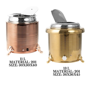 13L elettrico decorativo minestra scaldabagno in acciaio inox contenitore bollitore per Buffet Set di ristorazione alberghiero altro ristorante fornitura - Product Image 5