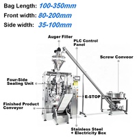 Machine d'emballage VFFS entièrement automatique à haute précision pour farine de manioc, maïs et poudre de blé, avec remplisseur à vis sans fin, pour sacs de qualité alimentaire