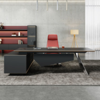 Bureau de direction moderne de qualité supérieure avec station de charge USB intégrée, bureau intelligent avec fonction de charge