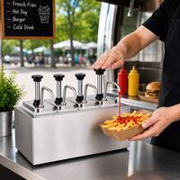 Dispenser Saus Sunmax Berkualitas Tinggi, Botol Dispenser Saus Komersial, Dispenser Saus untuk Mesin Dapur Restoran
