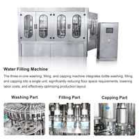 Ligne de production complète d'eau en bouteille et de boissons au thé, système de remplissage d'eau minérale entièrement automatique en bouteilles en plastique/verre PET