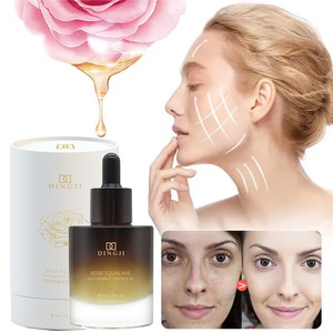 OEM DINGJI Soro facial personalizado iluminador de pele rosa esqualano orgânico vegano antirrugas brilho facial rosa óleo para a idade - Product Image 1