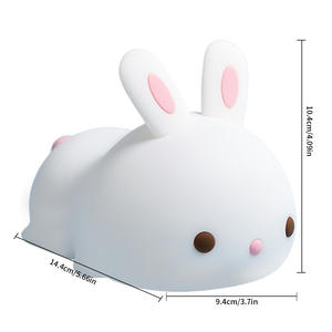 Cute <b>Night</b> <b>Light</b> <b>Bunny</b> <b>Night</b> <b>Light</b> for Kids Rechargeable Rabbit Silicone <b>Night</b> <b>Lights</b> for KidsBedroom Tap and Remote Control - Product Image 6