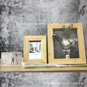 Wooden Photo <b>Frame</b> Rectangular 15.2x10.2cm Tabletop Beech Rubberwood Pine Durable Vertical Display - Product Image 4