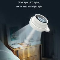 Portable 72mm Large Mirror Magnifying Glass with Light Foldable Zoom Desktop Multi-shape Screen Magnifier