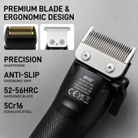 Tondeuse à cheveux électrique IPRO S1120, kit de rasage 3 en 1, peigne guide coloré avec cape, outil de coiffure USB pour salons de coiffure
