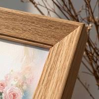 Série d'art moderne et artistique, peinture sur toile murale, élégante dame avec un portrait de fleur, peinture avec cadre en bois pour la décoration de la maison