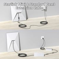 Câble d'extension personnalisé Starlink Mini, DC mâle vers DC femelle, affichage numérique du courant et de la tension, design étanche et léger, standard
